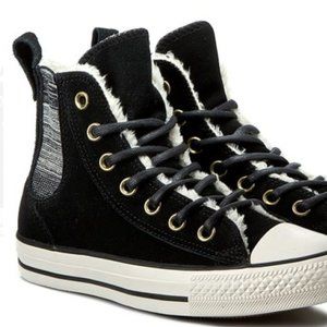 Converse Chelsee High Top-Black, Fur Lined